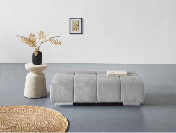 Hockerbank COTTA Orion , grau, B:134cm H:42cm T:70cm, 90% Polyester, 10% Polyamid, Hocker von Cotta