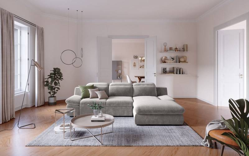 Lorena Ecksofa mit Schlaffunktion und Bettkasten - Cotta von Cotta