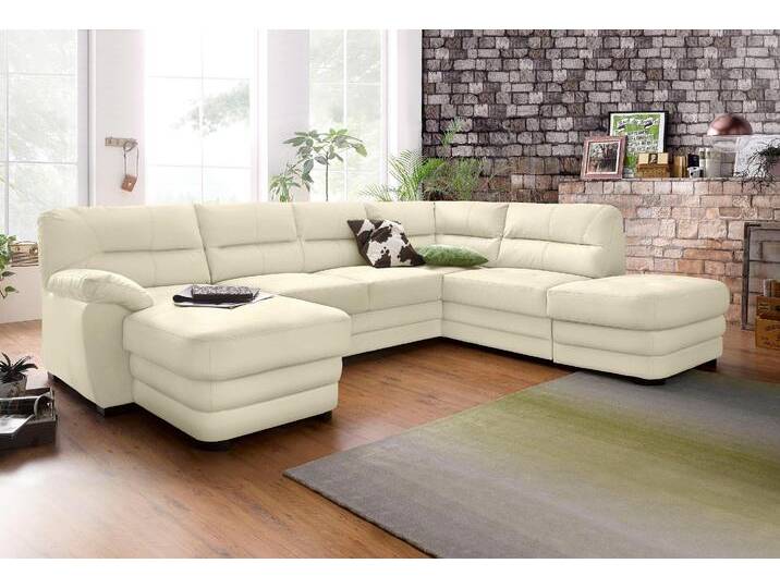 Polstergarnitur COTTA Royale U-Form , beige (creme), B:316cm, Sitzmöbel-Sets, Set bestehend aus: Wohnlandschaft & Hocker von Cotta