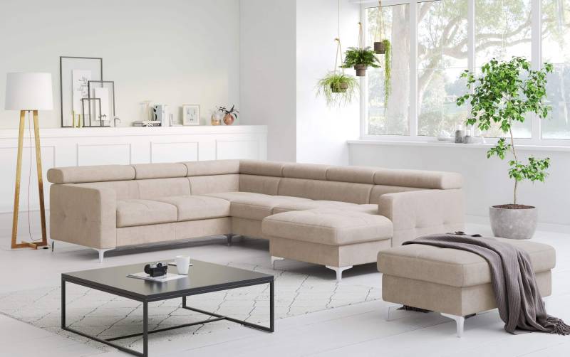 Wohnlandschaft Sammy - All Senses - mit Schlaffunktion & Bettkasten - Cotta von Cotta