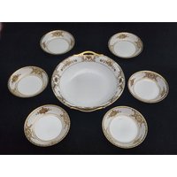 Art-Deco-Antike Noritake Obst Dessert Schüssel 7Er-Set von CottageChicCanada