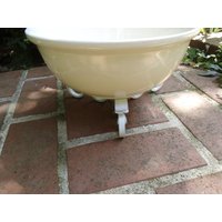 Eisen Schmiedeeisen Topffüße Untersetzer Topfuntersetzer Weiß Shabby Garten Blumentopf Ständer Landhaus Cottage von CottageFurnitures