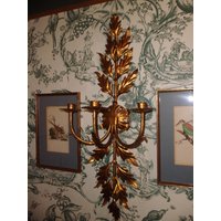 Vintage Florentiner Kerzenleuchter Wand Kerzenhalter Wandleuchter Brocante Blattgold Gold Acanthus Regency Italien Landhaus Vintage Florentiner Kerzenleuchter Wand Kerzenhalter Wandleuchter Brocante Blattgold Gold Acanthus Regency Italien Landhaus von CottageFurnitures