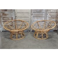 Paar Vintage Papa Sans Stühle # 185973 Der Versand Ist Nicht Kostenlos. Bitte Kontaktieren Sie Uns Vor Dem Kauf von CottageTreasuresLV