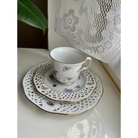 Burg Lindau Kaffee-Trio Mit Schmetterlingen von CottageVintageVienna