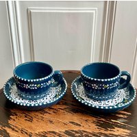 Gmundener Keramik Austria/Gmunden Pottery Austria. 2 Kaffee/Tee Tassen. Jahrgang von CottageVintageVienna