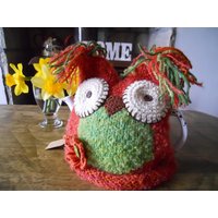 Hand Gestrickte Teewärmer - Eule von Cottagefarmowls