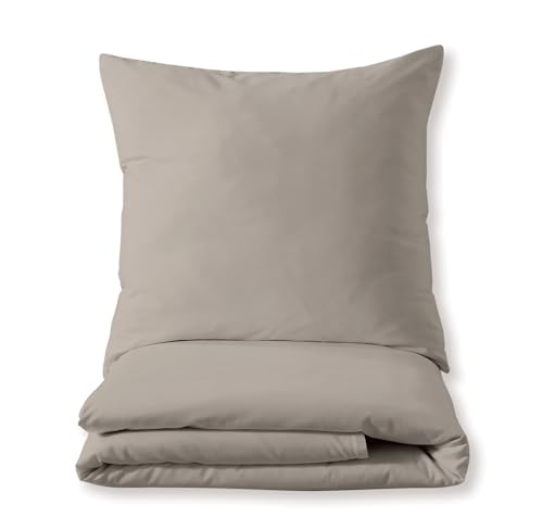 Cotton Castle Luxuriöses Bettset aus Mako-Satin 100% Baumwolle 135x200 155x220 200x200 200x220, Größe:200 x 200 cm, Farbe :Beige Cotton Castle Luxuriöses Bettset aus Mako-Satin 100% Baumwolle 135x200 155x220 200x200 200x220, Größe:200 x 200 cm, Farbe :Beige von Cotton Castle