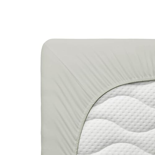Cotton Castle Spannbettlaken Jersey Spannbetttuch 100% Baumwolle Bettlaken, Größe:180 x 200 cm, Farbe:Hellgrau Cotton Castle Spannbettlaken Jersey Spannbetttuch 100% Baumwolle Bettlaken, Größe:180 x 200 cm, Farbe:Hellgrau von Cotton Castle