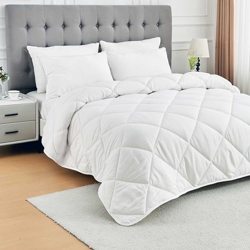 Cotton Castle Steppdecke Mono Bettdecke 4-Jahreszeiten Ganzjahresdecke 135x220 155x220 200x200 200x220, Größe:200cm x 200cm + 2 Stück 80cm x 80cm von Cotton Castle