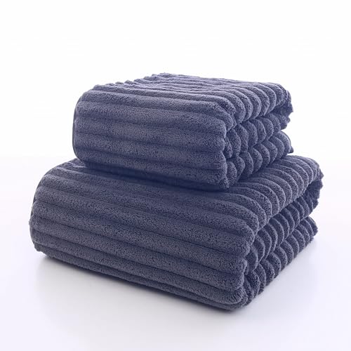 Cotton Market Handtücher und Badetuch Set - Mikrofaser Badehandtuch Groß - Duschtuch 70x140 und Duschhandtuch 50x100 cm - Bath Towel Set - Graphit Cotton Market Handtücher und Badetuch Set - Mikrofaser Badehandtuch Groß - Duschtuch 70x140 und Duschhandtuch 50x100 cm - Bath Towel Set - Graphit von Cotton Market