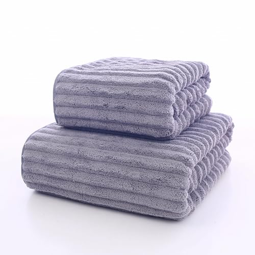 Cotton Market Handtücher und Badetuch Set - Mikrofaser Badehandtuch Groß - Duschtuch 70x140 und Duschhandtuch 50x100 cm - Bath Towel Set - Grau Cotton Market Handtücher und Badetuch Set - Mikrofaser Badehandtuch Groß - Duschtuch 70x140 und Duschhandtuch 50x100 cm - Bath Towel Set - Grau von Cotton Market