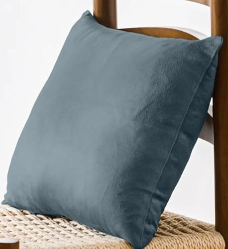 Cotton Market Kissenbezug 40x40 – Velvet Dekokissen – Samt Zierkissen – Elegant Sofakissen – Kissenbezüge Kissen für Wohnzimmer Schlafzimmer – Blau von Cotton Market