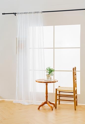 Cotton Market Voile Gardine 1 Stück - Weiß Gardinen mit schlaufen - Transparent Vorhang für Wohnzimmer und Schlafzimmer - Modern Vorhang mit Glatte Struktur - 250x145 cm Cotton Market Voile Gardine 1 Stück - Weiß Gardinen mit schlaufen - Transparent Vorhang für Wohnzimmer und Schlafzimmer - Modern Vorhang mit Glatte Struktur - 250x145 cm von Cotton Market