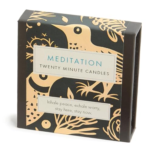 Signature Collection – Meditation (Folk) 12 Kerzen mit Keramikständer für 20 Minuten von Cotton & Grey