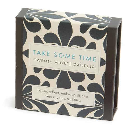 Signature Collection Take Some Time (Vintage), 12 x 20 Minuten Kerzen mit Keramikständer von Cotton & Grey