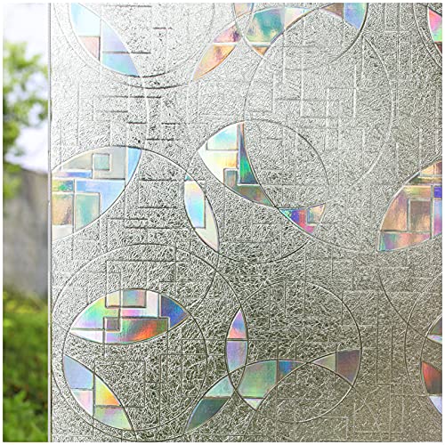 CottonColors Fensterfolie, 44 x 200 cm, 3D-statische Privatsphäre, Dekoration, selbstklebend, für UV-Blockierung, Wärmeregulierung, Glasaufkleber von CottonColors