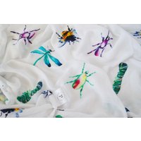 Bambus Musselin Baby Swaddle Decke Käfer Aquarell Design Bambus Musselin Baby Swaddle Decke Käfer Aquarell Design von CottonLoom
