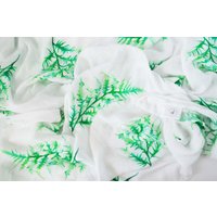 Bambus Musselin Swaddle Decke Farn Aquarell Design Bambus Musselin Swaddle Decke Farn Aquarell Design von CottonLoom