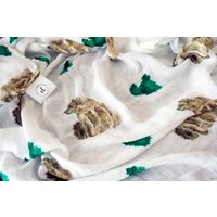 Bambus Musselin Swaddle Decke Wald Design Bambus Musselin Swaddle Decke Wald Design von CottonLoom