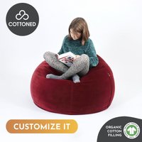Sitzsack Aus Bio-Baumwolle Mit Abnehmbarem Bezug | Jede Benutzerdefinierte Größe, Form Und Stoff Auf Anfrage von CottonedShop