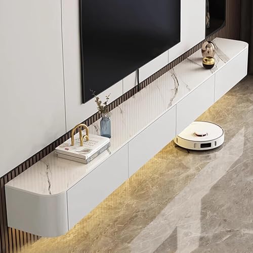 Coubird TV Schrank Hängende weiß TV Bank Modernität TV Lowboard, Lagerung TV-Wandschrank Unterhaltung TV Media TV-Ständer für Wohnzimmer, Schlafzimmer von Coubird