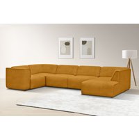 RAUM.ID Wohnlandschaft "Merid U-Form, jederzeit durch Module erweiterbar, B/T/H: 367/206/70 cm", als Modul oder separat verwendbar, für individuelle Zusammenstellung von Raum.Id