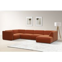 RAUM.ID Wohnlandschaft "Merid U-Form, jederzeit durch Module erweiterbar, B/T/H: 367/206/70 cm", als Modul oder separat verwendbar, für individuelle Zusammenstellung von Raum.Id