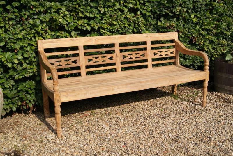 Couchcenter Gartenbank 4 Sitzer Gartenbank Kasar 190 cm Sitzbank Bank Gartenmöbel Garten Teak, Ergonomisch von Couchcenter