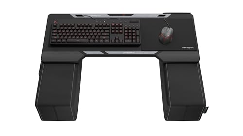 Couchmaster® CYCON² Titan Black Edition, Couch Gaming Auflage für Maus & Tastatur (für PC, PS4/5, Xbox One/Series X), ergonomisches Lapdesk für Couch & Bett, Nappa Leder, Echtes Titan von Couchmaster