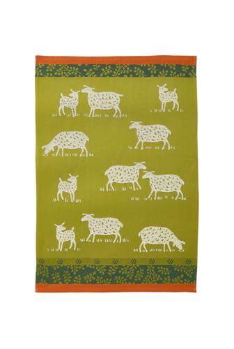 Coucke Bedrucktes Baumwoll-Jacquard-Geschirrtuch, Weiden, 50 x 75 cm von Coucke