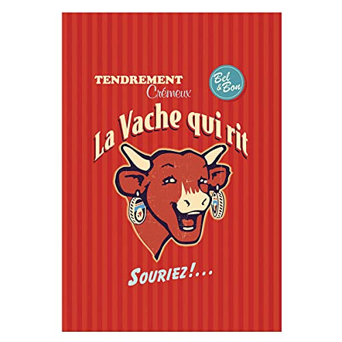 Coucke Geschirrtuch La Vache Qui RIT Retro Rot von Coucke