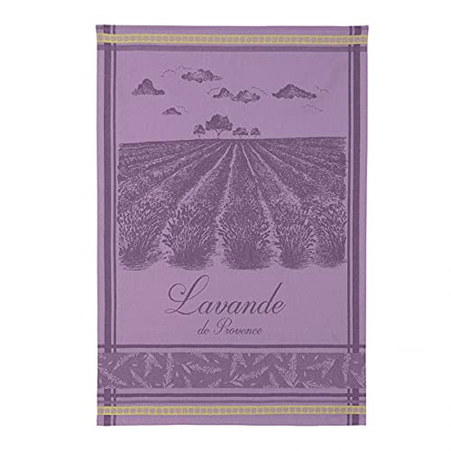 Coucke Jacquard-Handtuch aus französischer Baumwolle, Lavendelfelder, 50,8 x 76,2 cm, Lavendel, 100% Baumwolle von Coucke