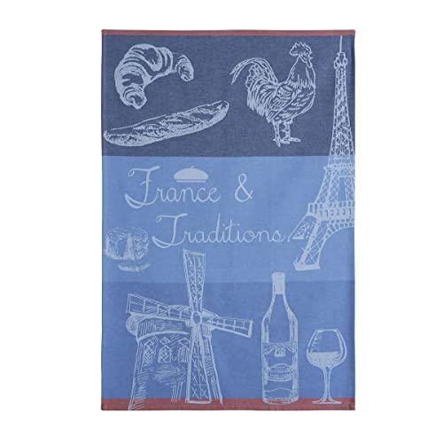 Coucke Bedrucktes Geschirrtuch, Jacquard, Baumwolle, Frankreich und Tradition, 50 x 75 cm von Coucke