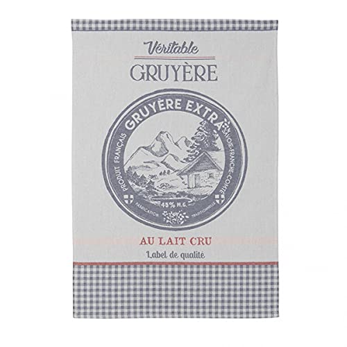 Coucke Gruyere Cheese Jacquard-Baumwollhandtuch, 50,8 x 76,2 cm, Blau, 100% Baumwolle von Coucke
