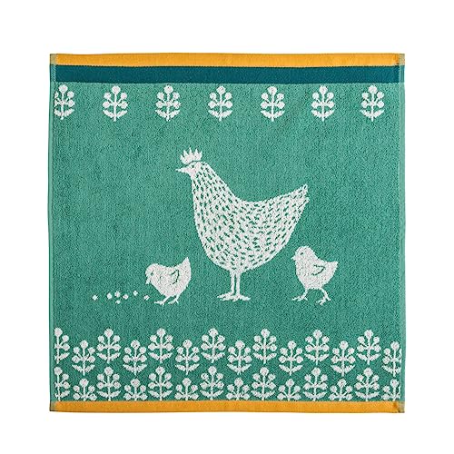 Coucke Quadratischer Frottee, Jacquard, Baumwolle, 50 x 50 cm von Coucke