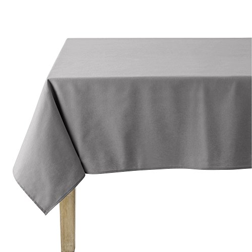 Coucke Tischdecke QUADRATISCH, Baumwolle, Kiesel, 180 x 180 cm von Coucke