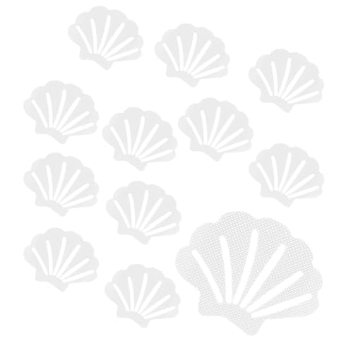 Coufce Transparente Badewannen-Aufkleber, rutschfest, Muschelform, Sicherheitsduschwannen, selbstklebender Aufkleber für Badezimmer, Badewanne, Duschboden (30 Stück) von Coufce