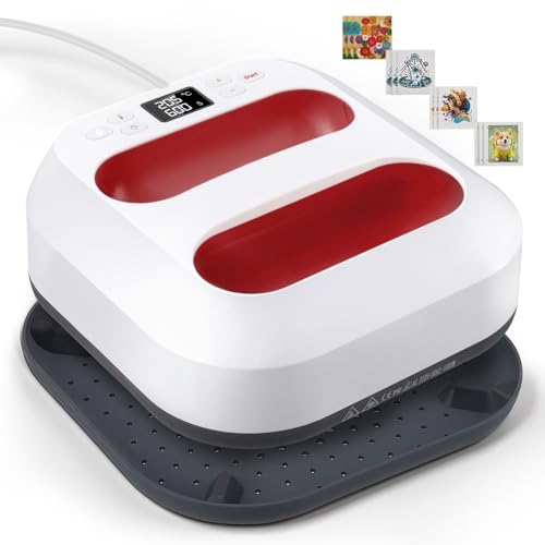 Textil-Heißpresse, Textildruckmaschine, 22,5 cm x 22,5 cm, Mini-Heißpresse mit Timer, Temperaturkontrolle, für T-Shirts, Wärmeübertragungsbeutel Textil-Heißpresse, Textildruckmaschine, 22,5 cm x 22,5 cm, Mini-Heißpresse mit Timer, Temperaturkontrolle, für T-Shirts, Wärmeübertragungsbeutel von Couleeur