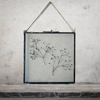 Schwarzer Rahmen Für Gepresste Blumen, Getrocknete Blume Im Rustikalen Rahmen, Gerahmtes Herbarium, Wohnkultur, Einweihungsgeschenk, Durchdachtes von Coultura
