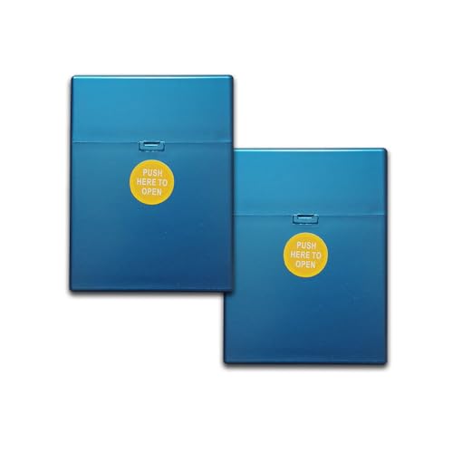 2x Zigarettenbox XL | für 30 Zigaretten | Zigarettenetui Big Box Zigarettendose ClicBoxx (Blau Metallic (2er Pack)) von Coumo