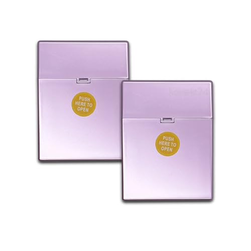 2x Zigarettenbox XL | für 30 Zigaretten | Zigarettenetui Big Box Zigarettendose ClicBoxx (Lila XL (2er Pack)) von Coumo