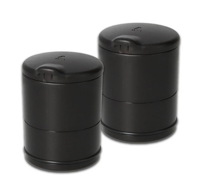 Coumo Aschenbecher 2x Autoaschenbecher Outdoor KFZ Auto Ascher Getränkehalter Schwarz von Coumo