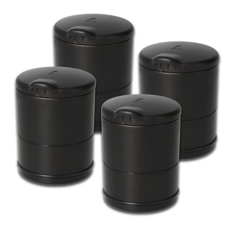 Coumo Aschenbecher 2x Autoaschenbecher Outdoor KFZ Auto Ascher Getränkehalter Schwarz von Coumo