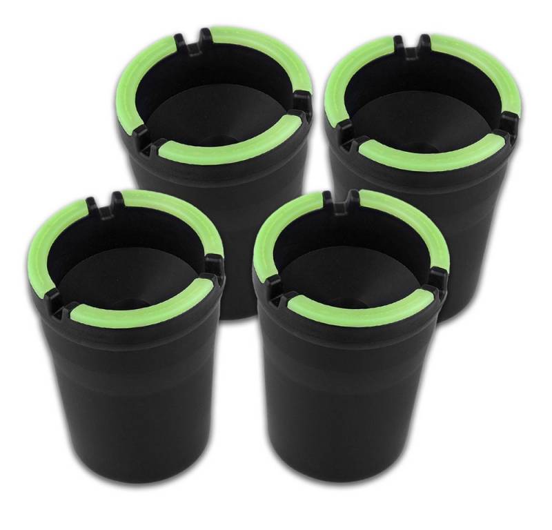 Coumo Aschenbecher 2x Autoaschenbecher Outdoor KFZ Auto Ascher Getränkehalter leuchtend von Coumo