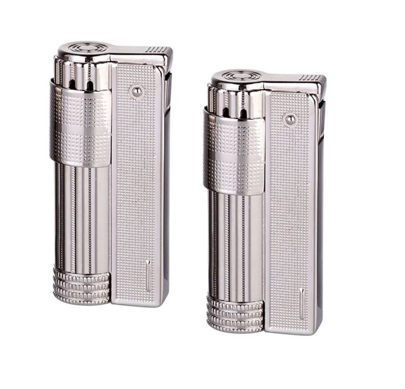 Coumo Feuerzeug 2x Feuerzeug Retro Klassiker Metall Benzinfeuerzeug Vintage von Coumo