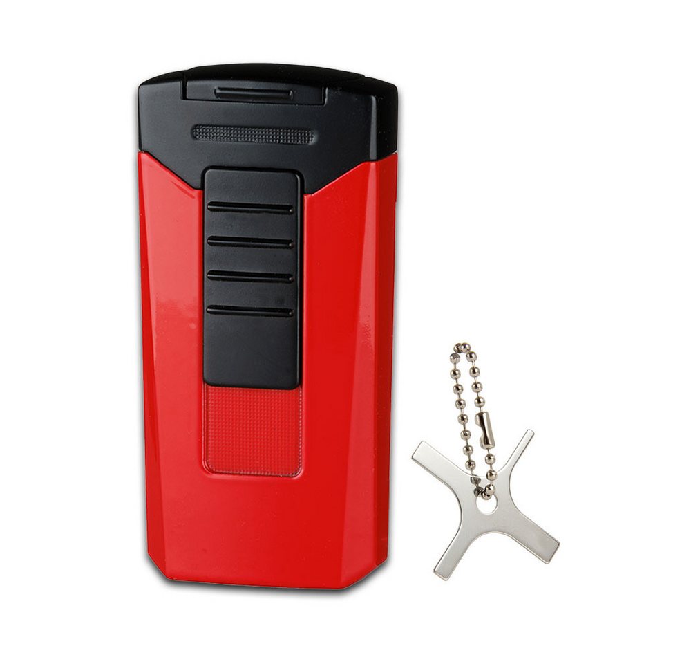 Coumo Feuerzeug Design Feuerzeug, 2-Fach Jet Flame Race Key Design, Zigarrenfeuerzeug, 2 Fach Turbo Jet Flamme von Coumo