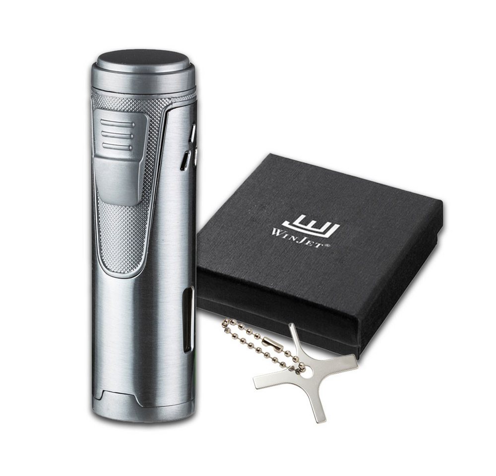 Coumo Feuerzeuge Zigarren Feuerzeug Set, 5x Jet Flame, Zigarrenbrenner Sturmfeuerzeug, 5-Fach Jet-Flame Turboflamme von Coumo