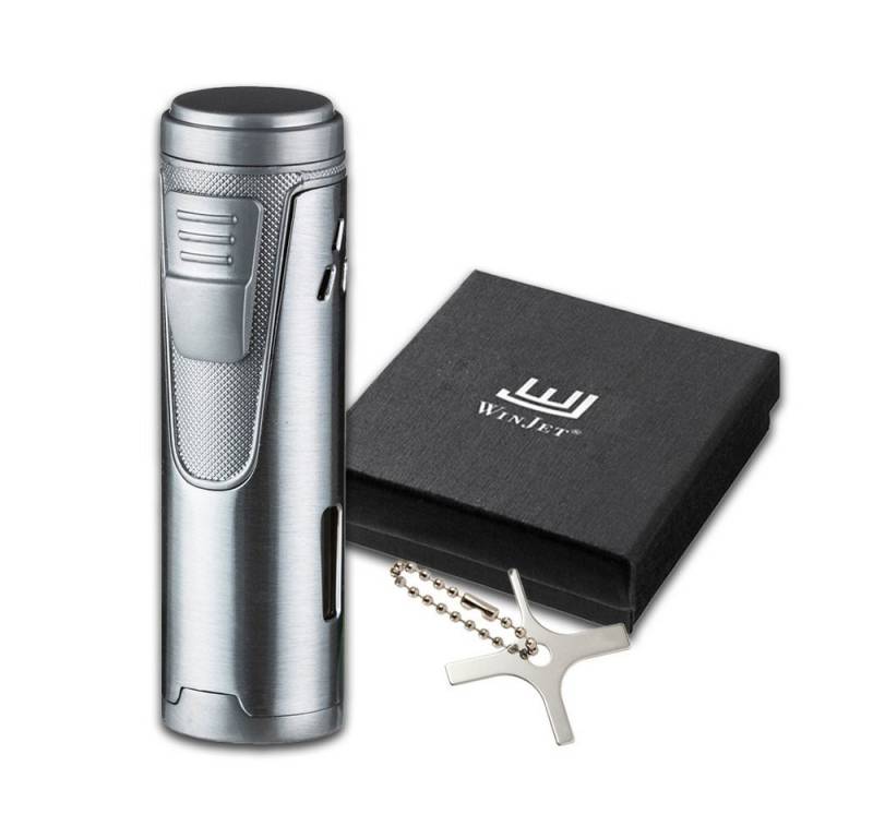 Coumo Feuerzeuge Zigarren Feuerzeug Set, 5x Jet Flame, Zigarrenbrenner Sturmfeuerzeug, 5-Fach Jet-Flame Turboflamme von Coumo