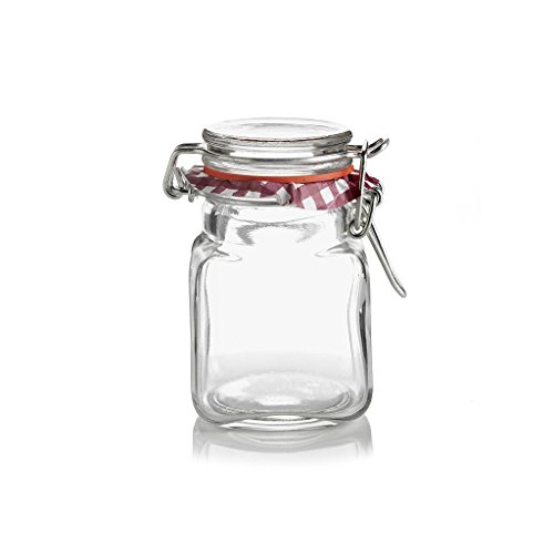 Kilner Glasgefäß mit Clipverschluss - 70 ml, Gewürz- oder Kräuterglas, kleines Einmachglas, Marmeladenglas, luftdichtes Lebensmittelaufbewahrungsgefäß, Einmach- und Beizgefäß für die Küche, GL882 von Kilner